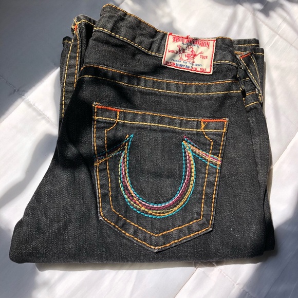 True Religion | True Religion Black Flare Jeans Y2K low rise fit - Picture 2 of 7